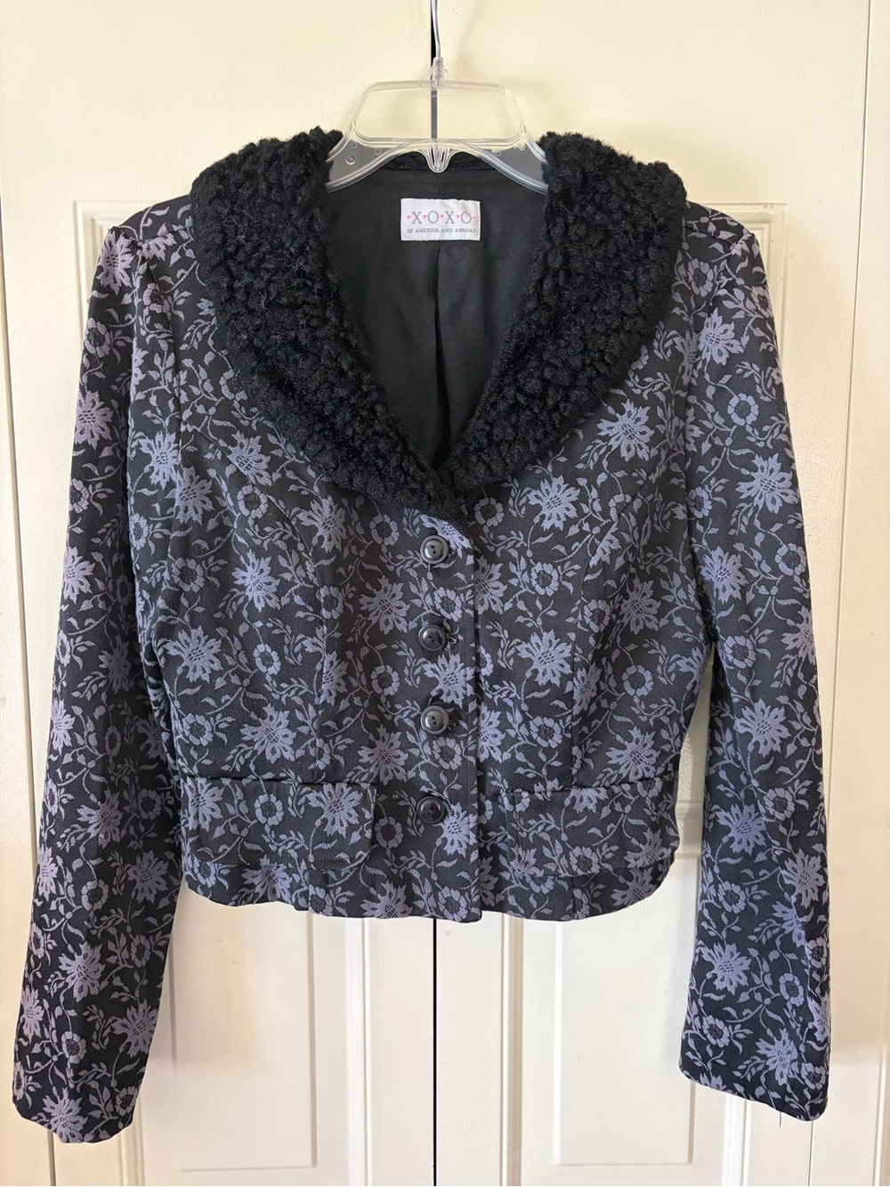 Vintage Y2K XOXO Whimsigoth Dark Fairy Goth Grunge Old Money Cropped Jacket MED